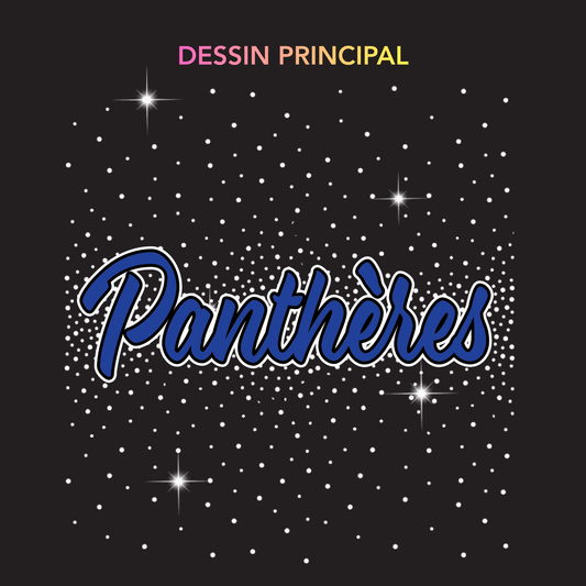 Panthères - 1/4 de zip rhinestones (entraîneur)
