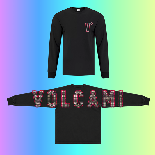 Volcami - Design club manche longue en rhinestone
