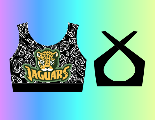 Jaguars - Brassière de sport motif rhinestone