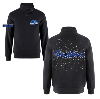 Panthers - Rhinestone 1/4 zip (coach)